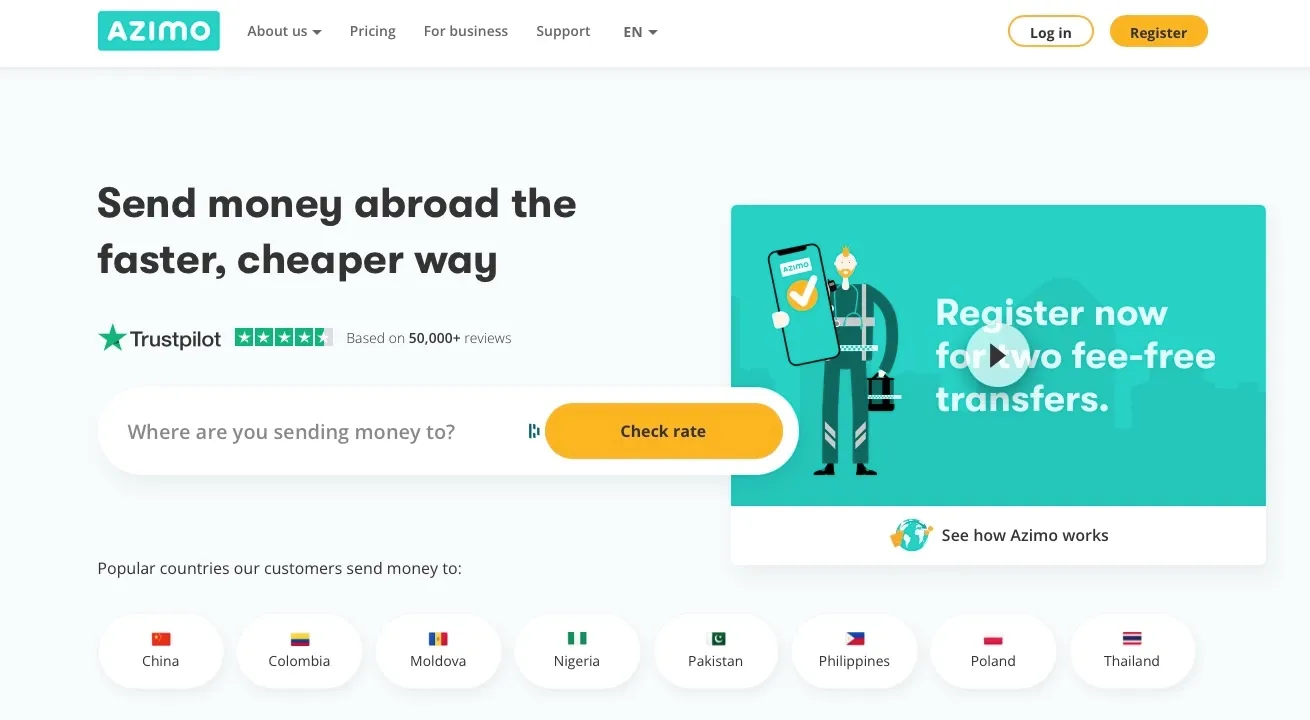 azimo money transfer app