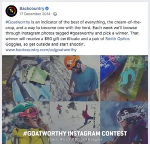 back country goatworthy contest