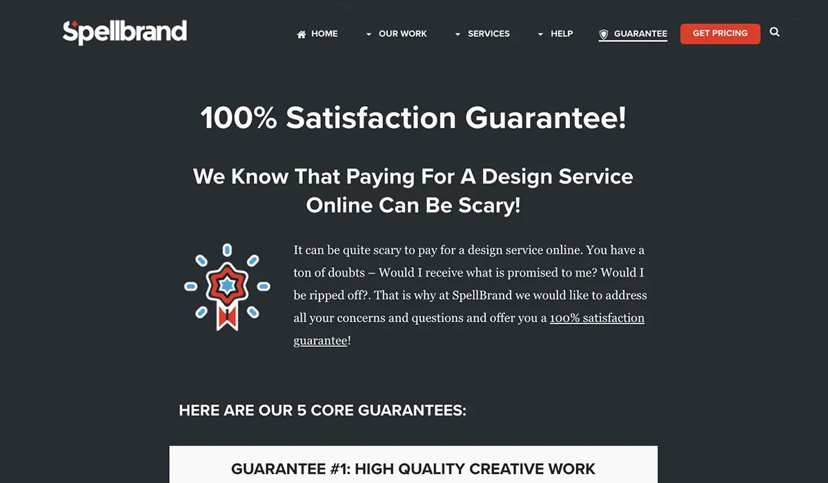 offer a robust guarantee on your website