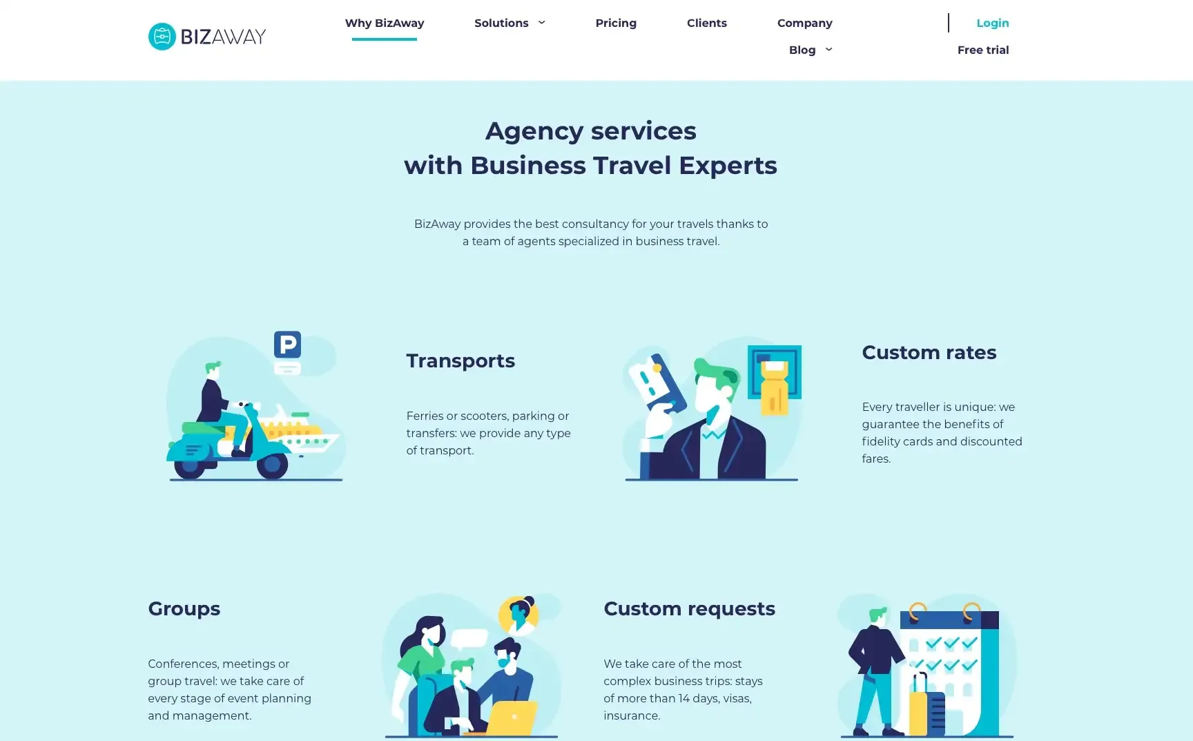 flat website design style