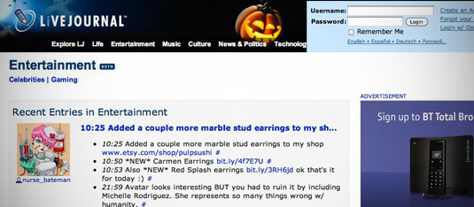 Live Journal Website Logo Design