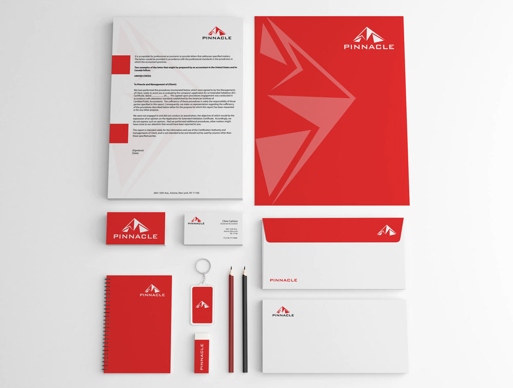 Pinnacle visual identity applications