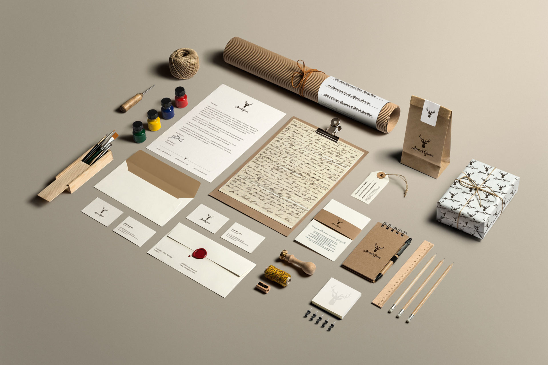 Amsel Grove Fashion Design Label Brand Identity