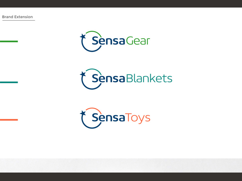 sensacalm logo design