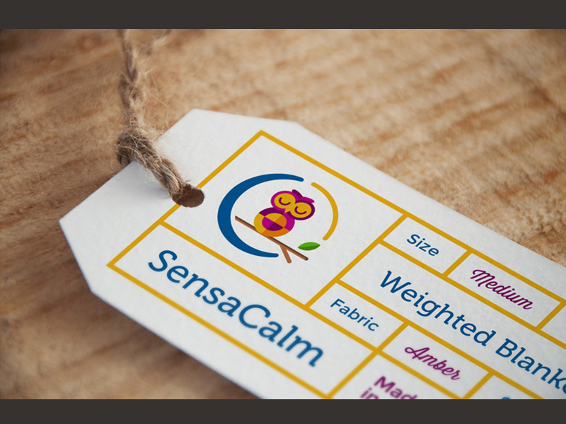 sensacalm logo design