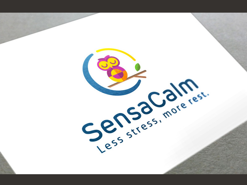 sensacalm logo design