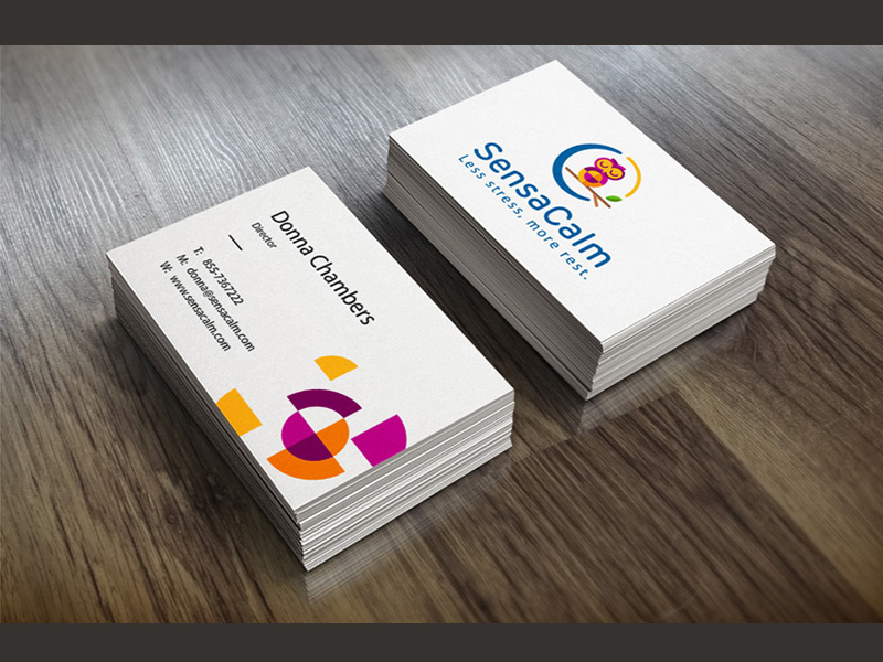 sensacalm logo design