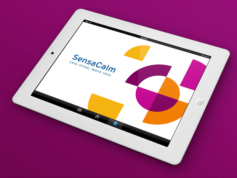 sensacalm logo design