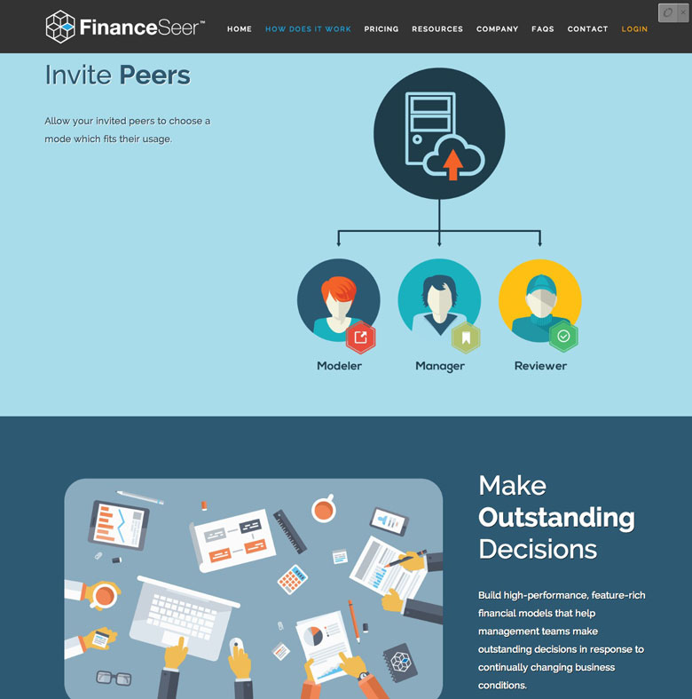 financeseer website design