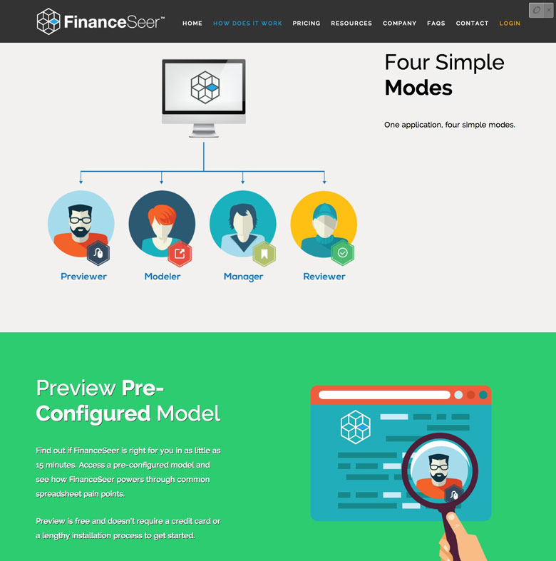 financeseer website design