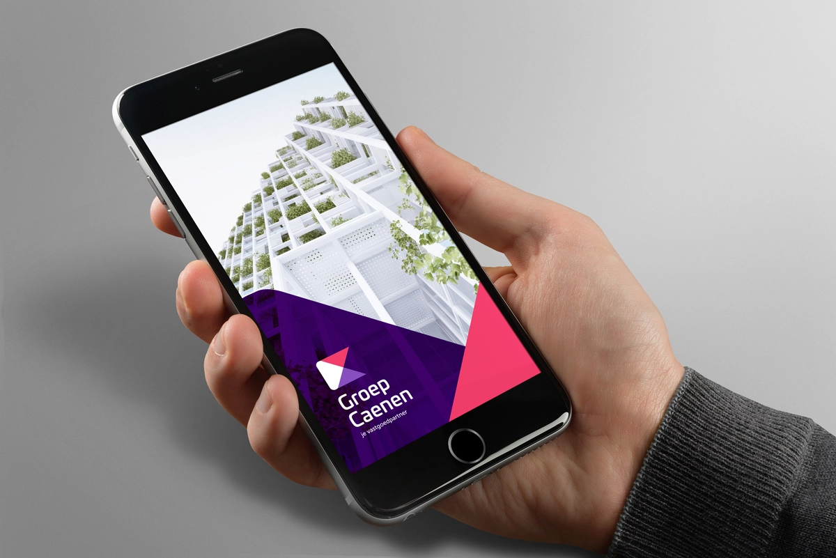 Groep Caenen mobile app interface