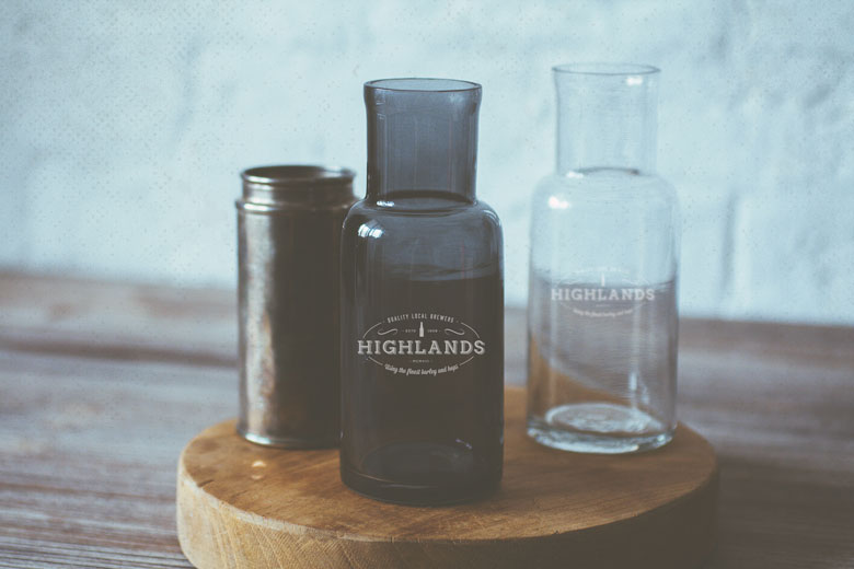 highlands brewers logo design
