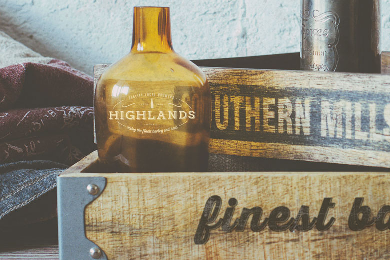 highlands brewers logo design