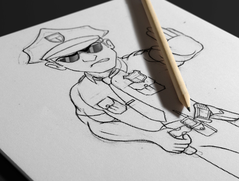 mascot character sketch