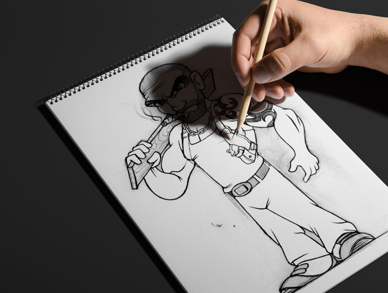 mascot character sketch