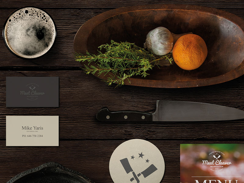 The Meat Cleaver complete brand identity