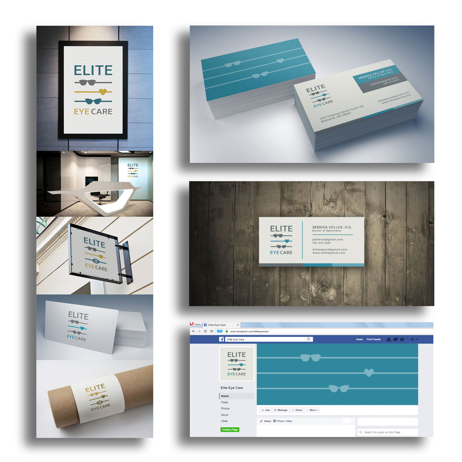 Elite Eye Care premium optometry brand identity and logo design