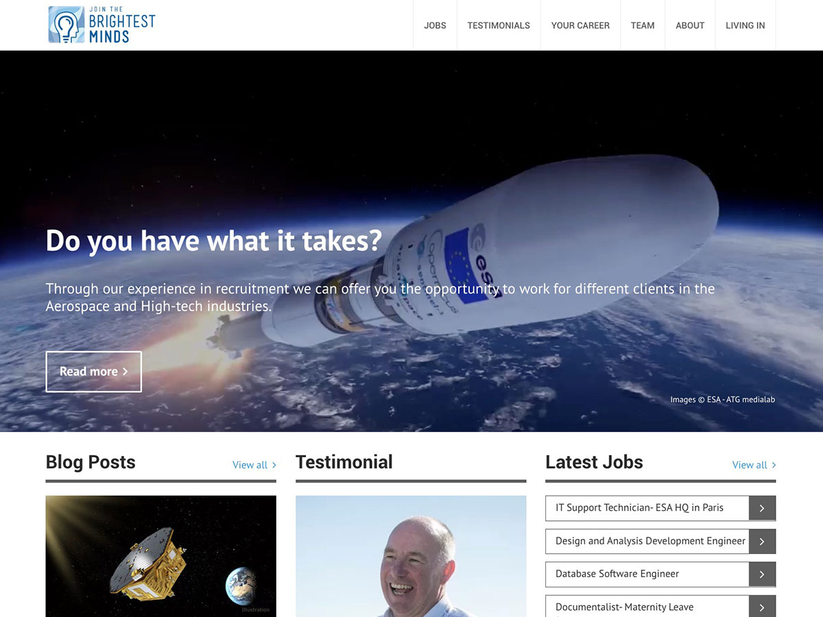 Brightest Minds website design