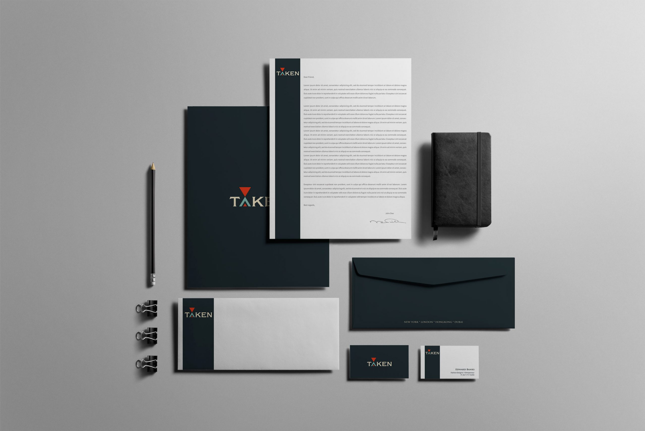 Taken brand identity system