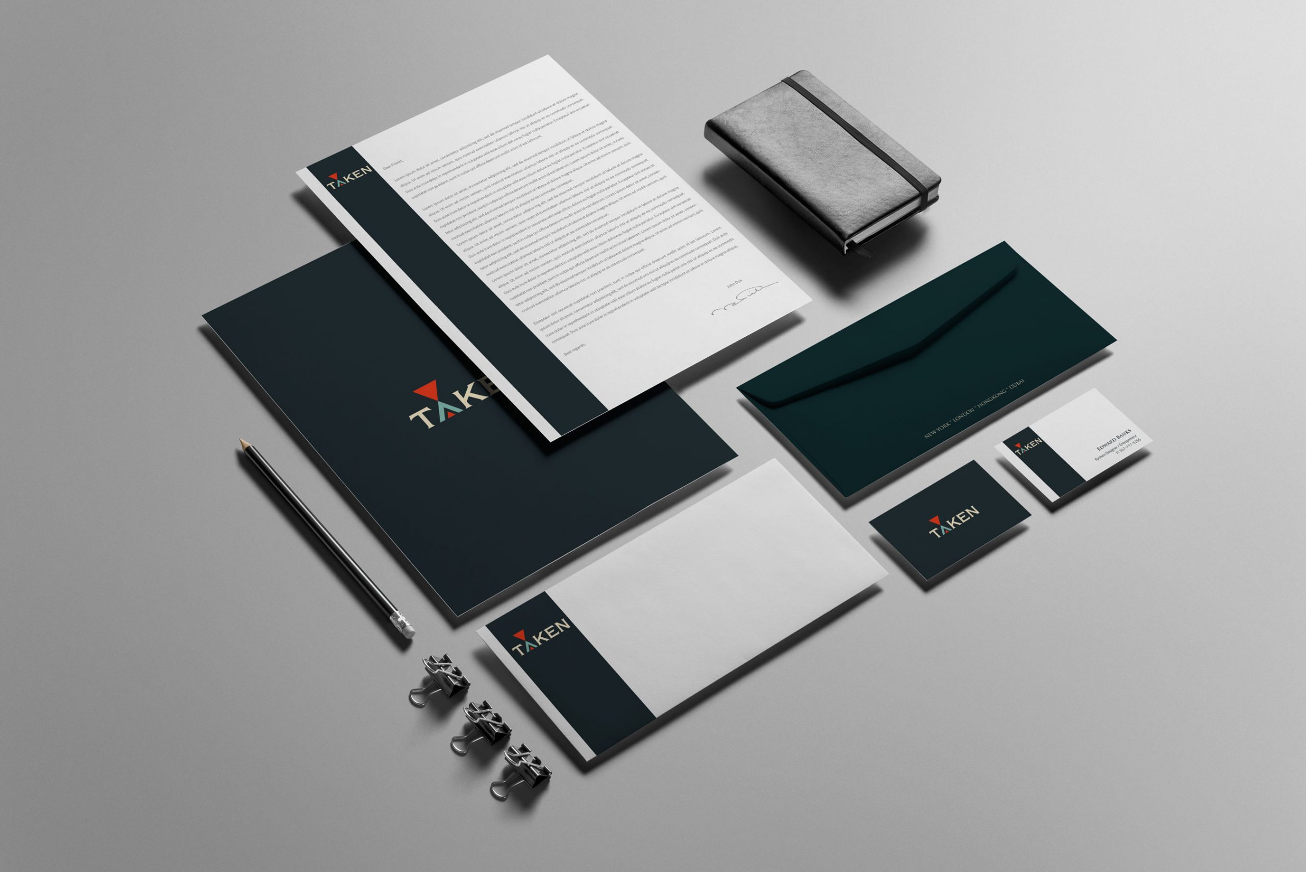 Taken Clothing Label Brand Identity