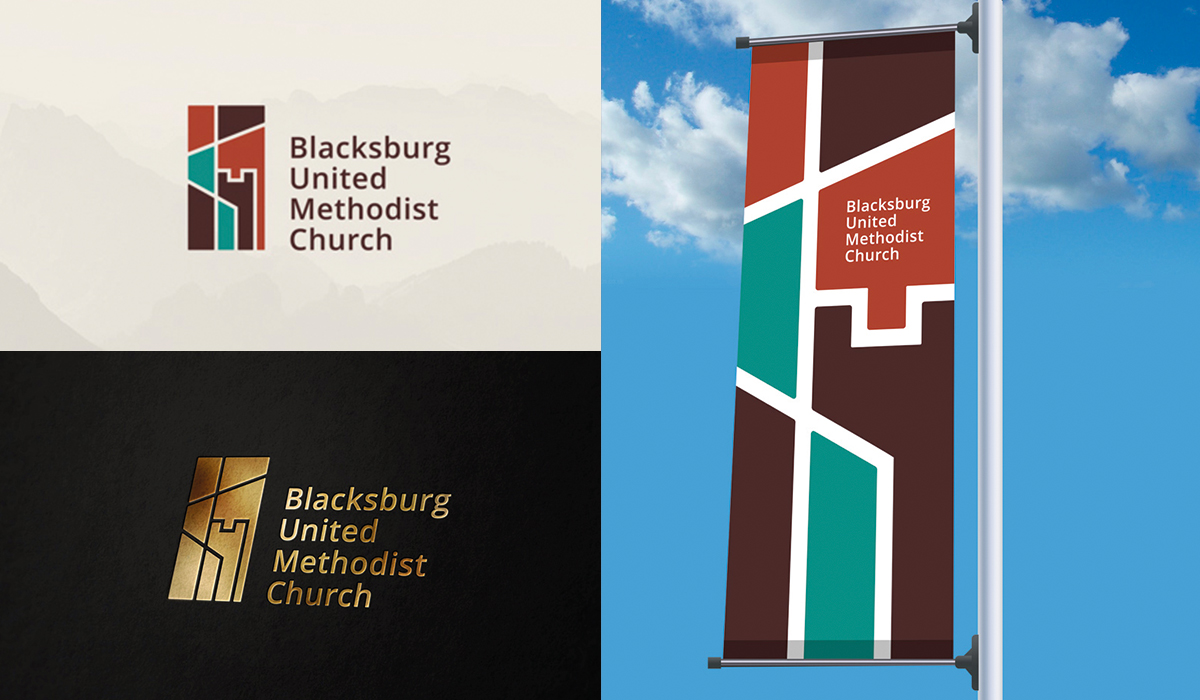 Blacksburg United Methodist Church complete brand identity